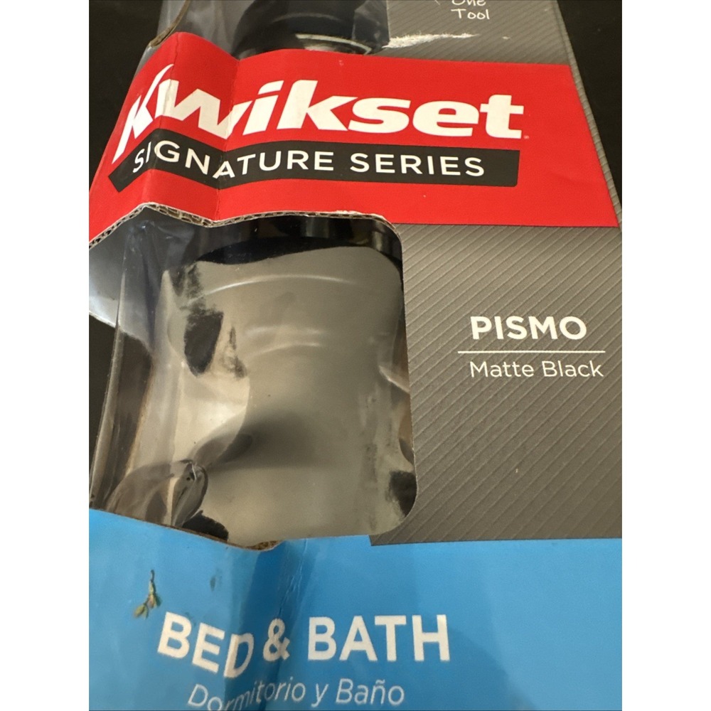 Kwikset Pismo Passage Matte Black Door‎ Lock Bed And Bath